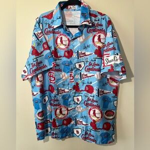 St. Louis Cardinals Shane Co. Button‎ Up Shirt Men’s XL Vintage Logo Baseball